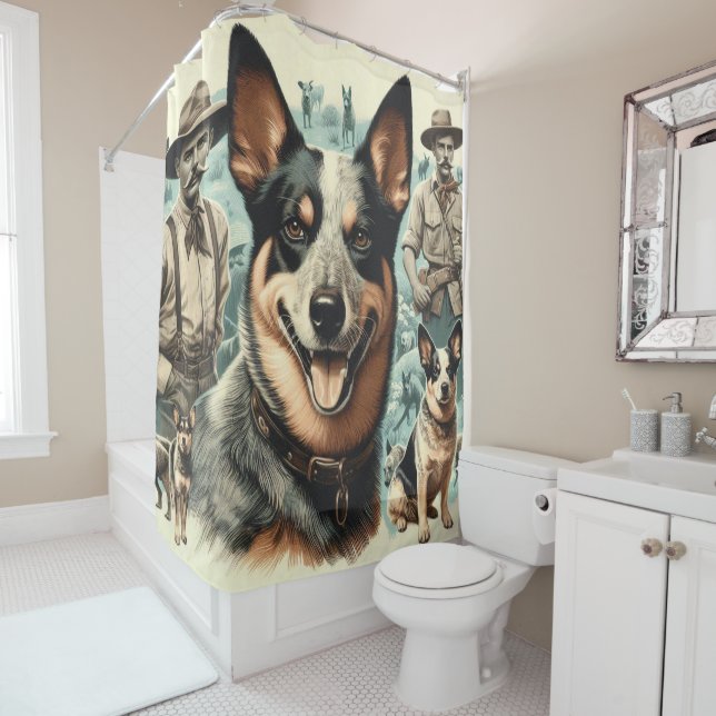 Vintage Australian Cattle Dog Illustration (In Situ)