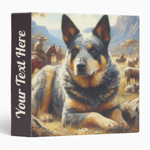 Vintage Australian Cattle Dog Painting Binder