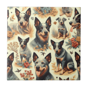 Vintage Australian Cattle Seamless Tile