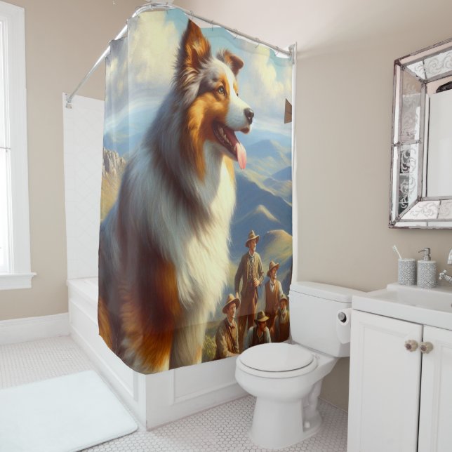 Vintage Australian Shepherd  Painting (In Situ)