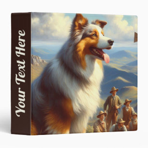 Vintage Australian Shepherd Painting Binder