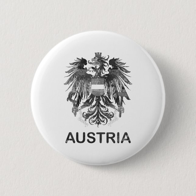 Vintage Austria 2 Inch Round Button (Front)