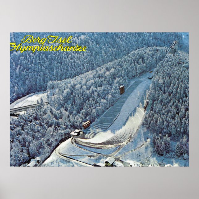 Vintage Austria, Berg Isel, Olympic Ski Jump, Poster (Front)