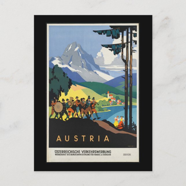 Vintage - Austria Travel Poster  Postcard (Front)