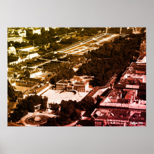 Vintage Austria Vienna Belvedere park overview Poster