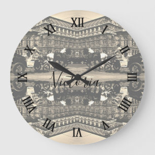 Vintage Austria Vienna Fiaker Staatsoper opera Large Clock