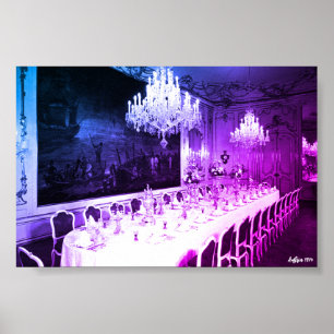 Vintage Austria Vienna Hofburg palace Dining room Poster