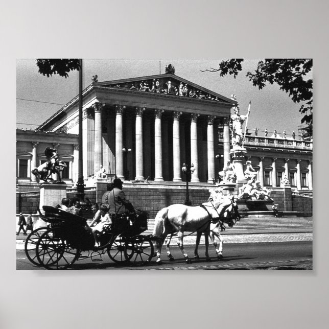Vintage Austria Vienna parliament Poster (Front)