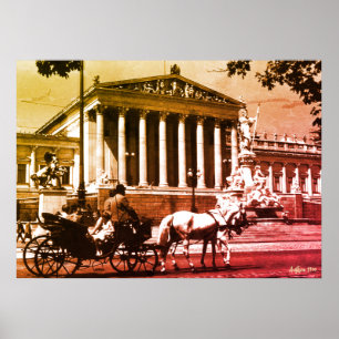 Vintage Austria Vienna parliament Poster