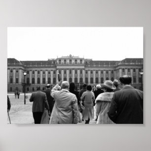 Vintage Austria Vienna Schonbrunn houses Poster