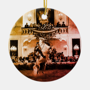 Vintage Austria Vienna Spanish Courbette Ceramic Ornament