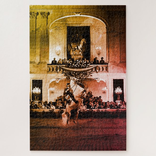 Vintage Austria Vienna Spanish Courbette Jigsaw Puzzle (Vertical)