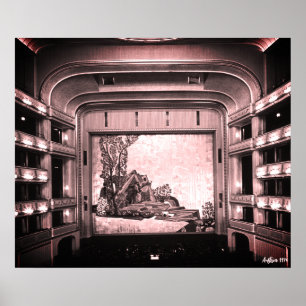 Vintage Austria Vienna Staatsoper opera inside Poster