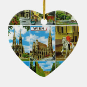 Vintage Austria, Wien, Vienna, Multiview Ceramic Ornament