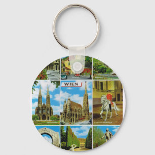 Vintage Austria, Wien, Vienna, Multiview Keychain