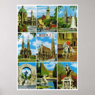 Vintage Austria,  Wien, Vienna, out and about Poster