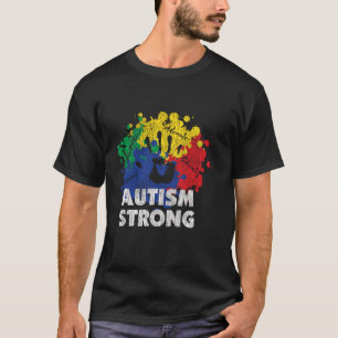 Vintage Autism Proud Strong Autistic Kids Boy Girl T-Shirt