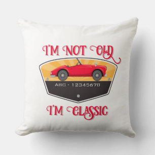 Vintage Auto Enthusiast Throw Pillow