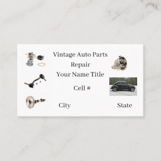 Vintage Auto Parts and Repair Business Card