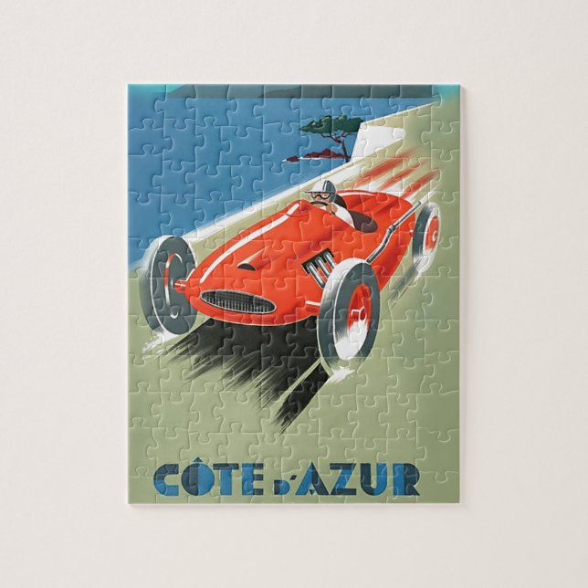 Vintage Auto Racing Jigsaw Puzzle (Vertical)
