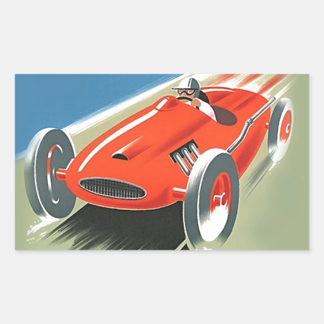 Vintage Auto Racing Sticker (Front)