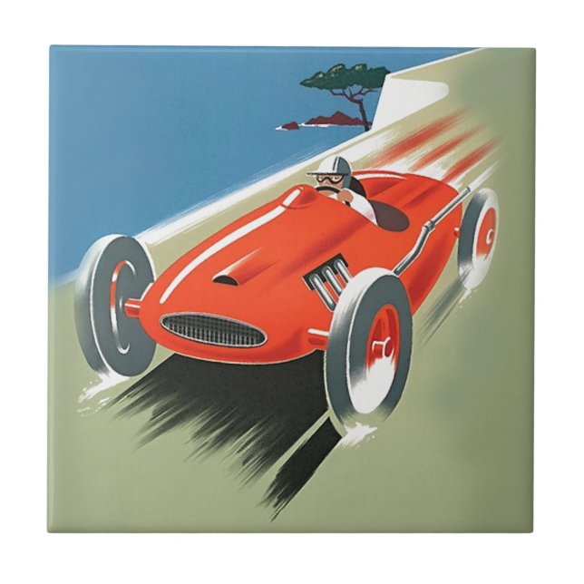 Vintage Auto Racing Tile (Front)