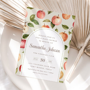 Vintage Automne Baby shower Apple Invitation à thè