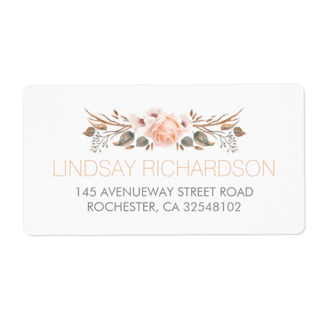 Vintage Automne Rustique Bois Jardin Mariage (Devant)