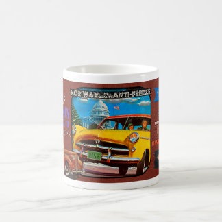 VINTAGE 'AUTOMOBILE COLLAGE'  COFFEE MUG