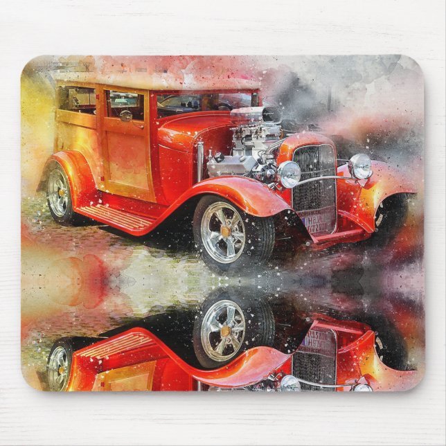 Vintage Automobile Mouse Pad (Front)