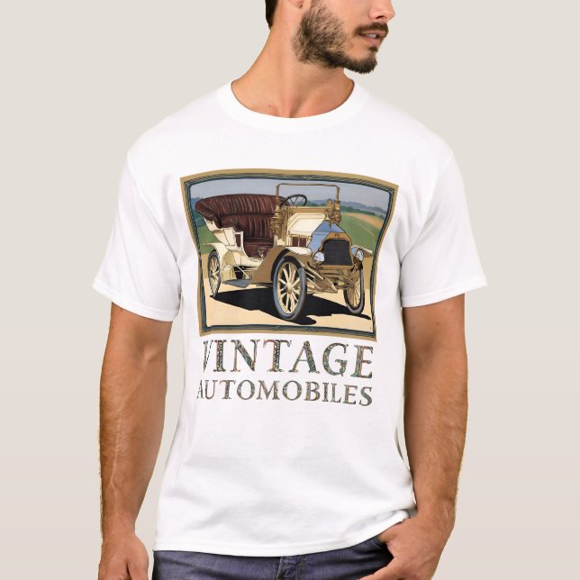 Vintage Automobiles T-Shirt (Front)
