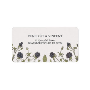 Vintage Autumn Blackberries Label