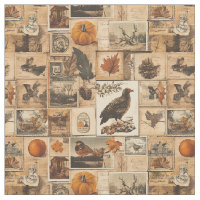 Vintage Autumn Collage Pattern | Rustic Ephemera