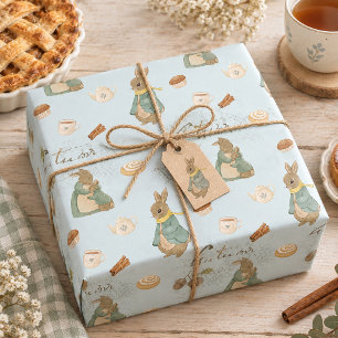 Vintage autumn English rabbit Wrapping Paper