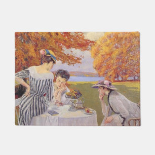 Vintage Autumn Garden Tea Party Elegant Edwardian Doormat