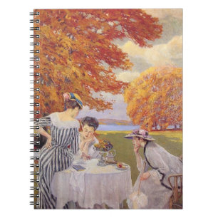 Vintage Autumn Garden Tea Party Elegant Edwardian Notebook