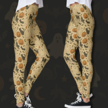 Vintage Autumn Ghosts & Black Cats Halloween