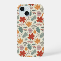 Vintage Autumn Leaves and Acorns Pattern