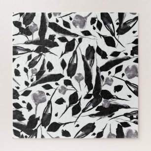 Vintage Autumn Leaves, Seamless Background. Jigsaw Puzzle