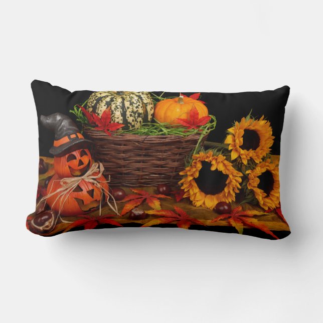 Vintage Autumn Lumbar Pillow (Front)