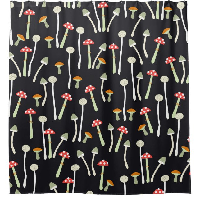 Vintage autumn mushrooms pattern design. (Front)
