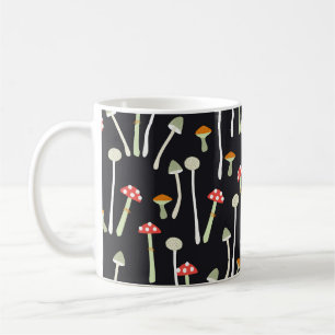 Vintage autumn mushrooms pattern design. coffee mug
