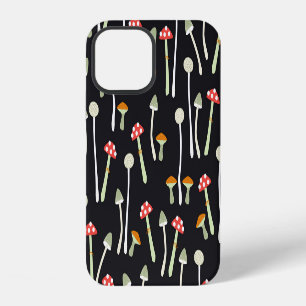 Vintage autumn mushrooms pattern design. iPhone 12 case