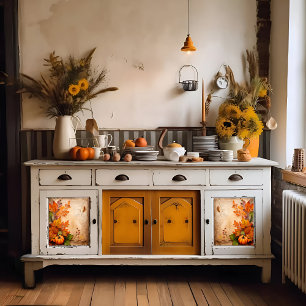 Vintage Autumn Scene Decoupage Print Tissue Paper