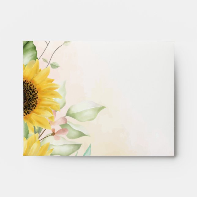 Vintage Autumn Sunflowers  Envelope (Front)