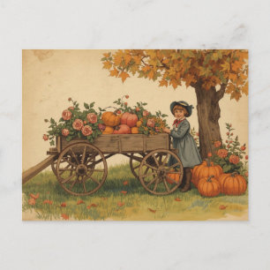 Vintage Autumn Thanksgiving Postcard