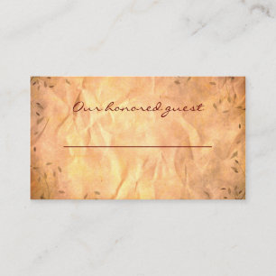 Vintage Autumn Tree Placecard / Favour Tag