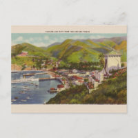 Vintage Avalon California Bay Chime Tower Postcard