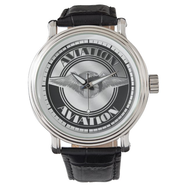 Vintage Aviation Art Watch (Front)