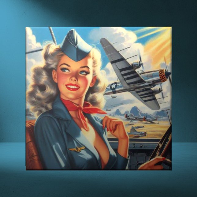 Vintage Aviation Pin Up Tile (Creator Uploaded)